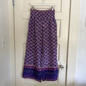 Alicia Bell Cotton Block Print “Beach Pant” size small